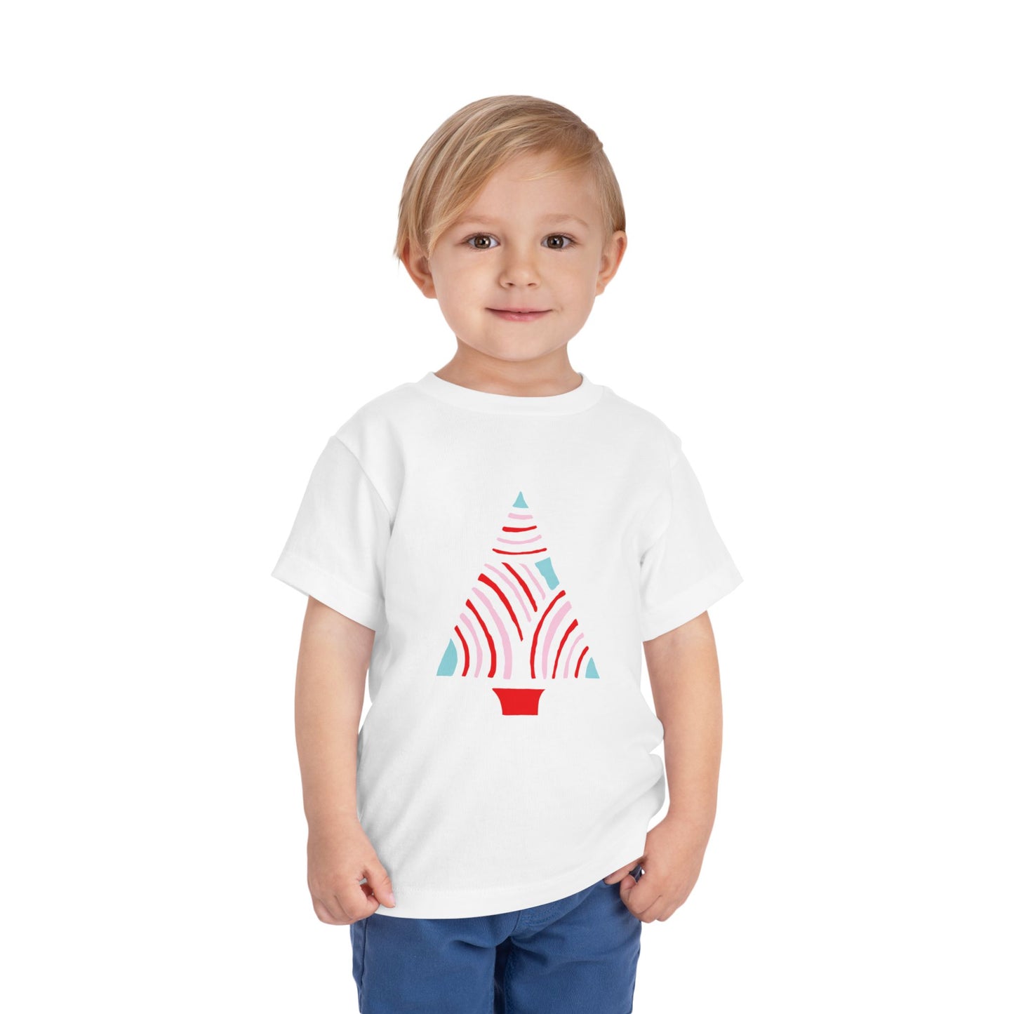 Miriam Rose "Abstract Holiday Tree" Toddler Short Sleeve Tee (MRTS076RCPT)