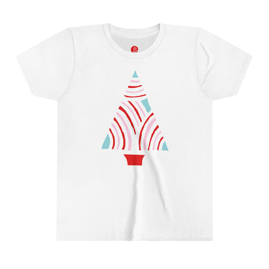 Miriam Rose "Abstract Holiday Tree" Youth Short Sleeve Tee (MRTS076RCPY)