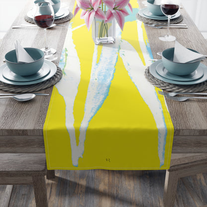 Miriam Rose "Turquoise Tulips" Table Runner