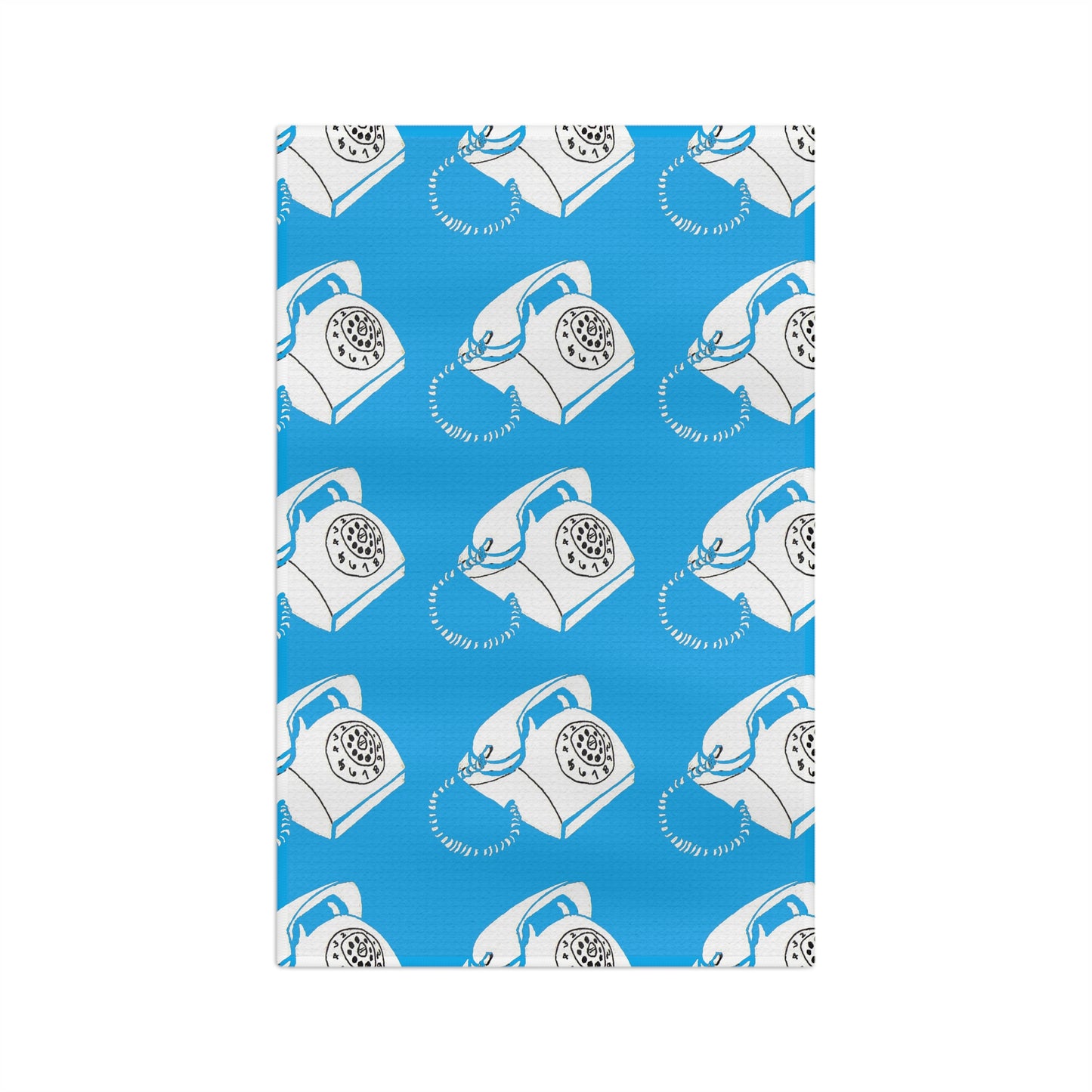 Miriam Rose "Dial Up Nostalgia" Waffle Weave Kitchen Towel