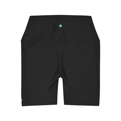 Miriam Rose High Waisted Yoga Shorts (#MRHWYSBLK)