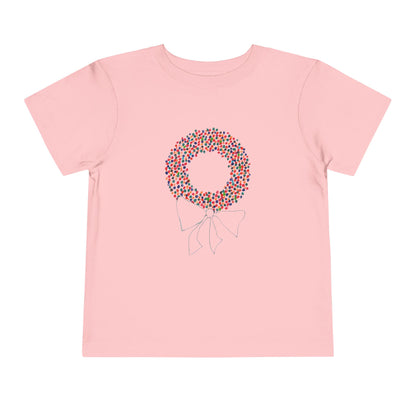 Miriam Rose "Holiday Wreath" Toddler Short Sleeve Tee (MRTS082HWT) (+3 colors)