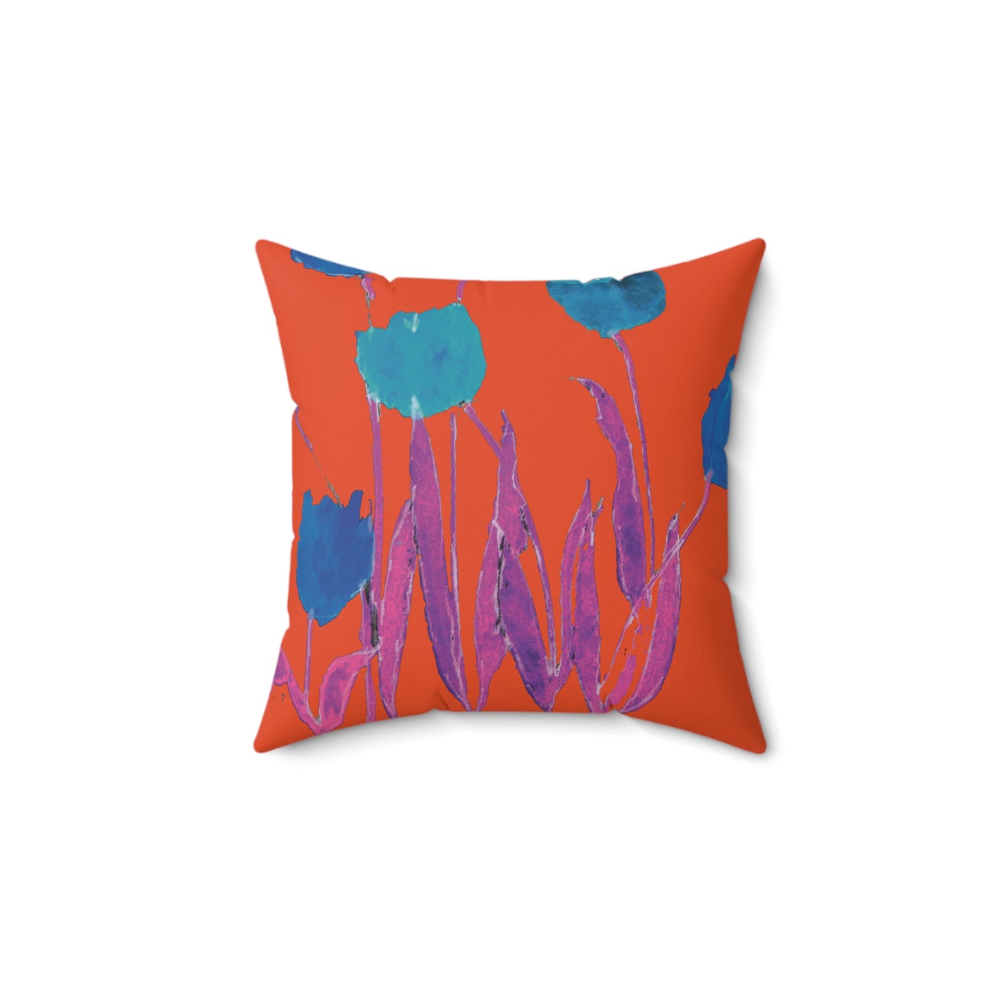 Miriam Rose "Royal Blue Tulips" Indoor Accent Pillow