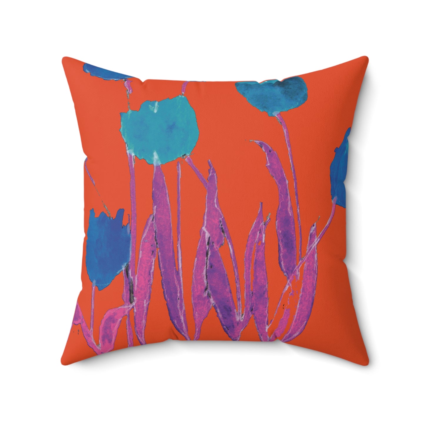 Miriam Rose "Royal Blue Tulips" Indoor Accent Pillow