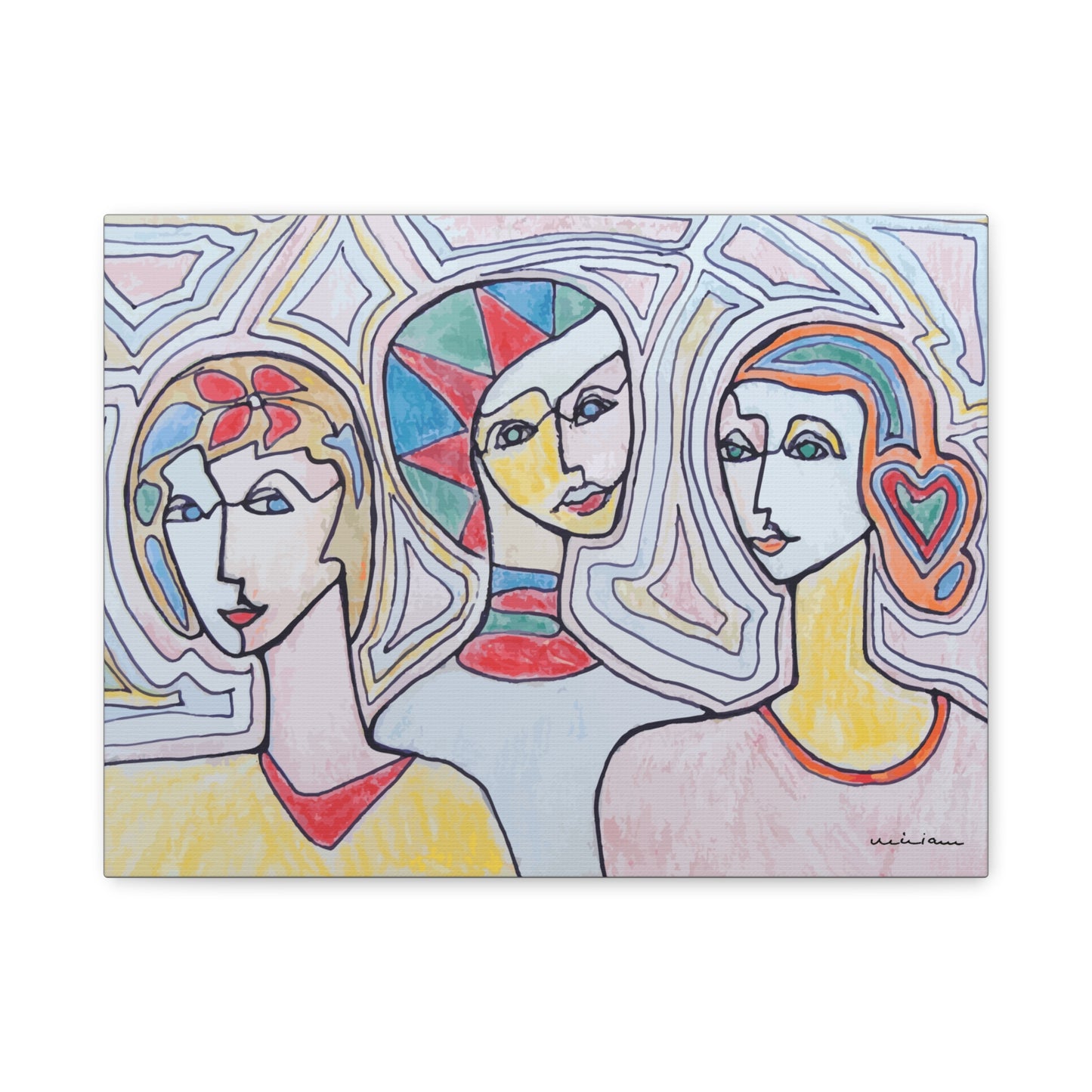 Miriam Rose "Trois Femmes en Couleur" Fine Art Print