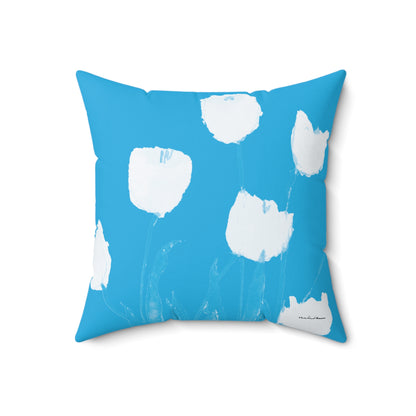 Miriam Rose "White Tulips" Indoor Accent Pillow