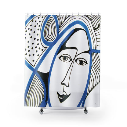 Miriam Rose "Wavy Woman" Shower Curtain