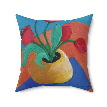 Miriam Rose "Abstract Tulips" Indoor Accent Pillow