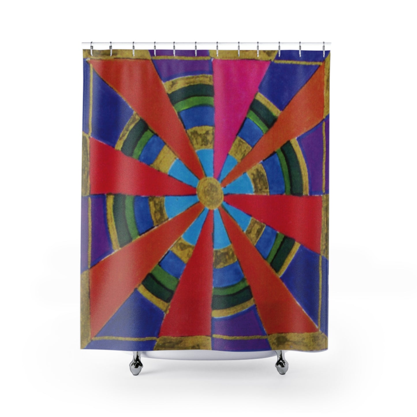 Miriam Rose "Pinwheel" Shower Curtain