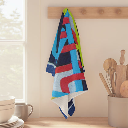 Miriam Rose "Loopy Loop" Waffle Weave Kitchen Towel