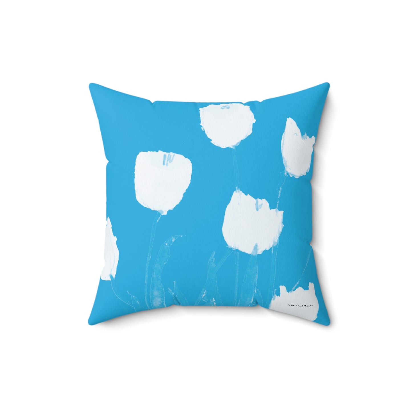 Miriam Rose "White Tulips" Indoor Accent Pillow