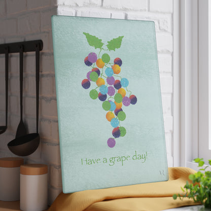 Miriam Rose "Have A Grape Day" Glass Platter