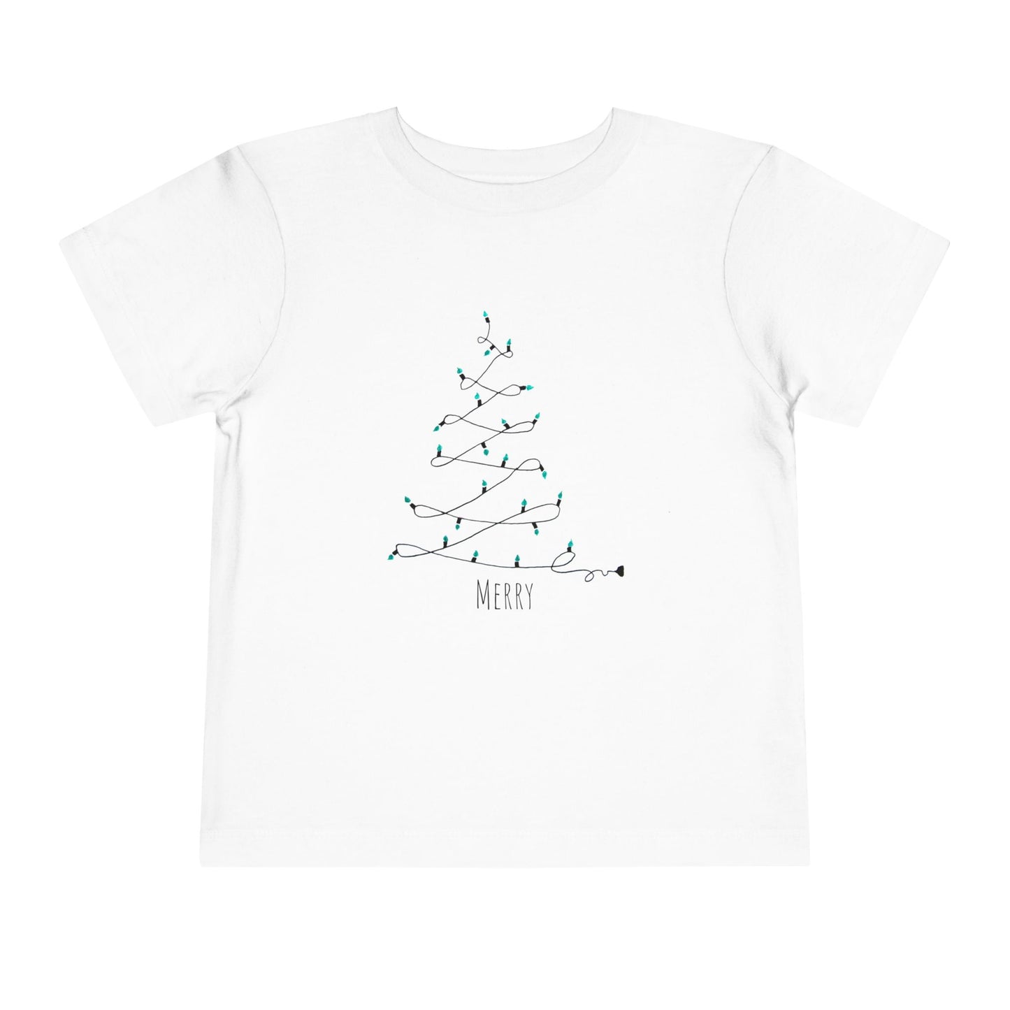 Miriam Rose "Holiday Tree Lights" Toddler Short Sleeve Tee (MRTS079MERRYT)