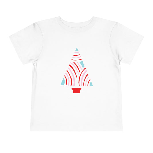 Miriam Rose "Abstract Holiday Tree" Toddler Short Sleeve Tee (MRTS076RCPT)