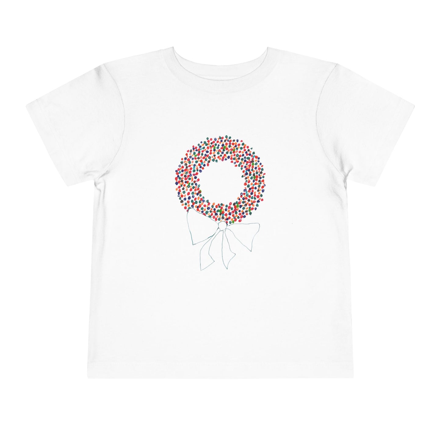 Miriam Rose "Holiday Wreath" Toddler Short Sleeve Tee (MRTS082HWT) (+3 colors)