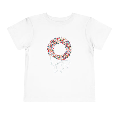 Miriam Rose "Holiday Wreath" Toddler Short Sleeve Tee (MRTS082HWT) (+3 colors)