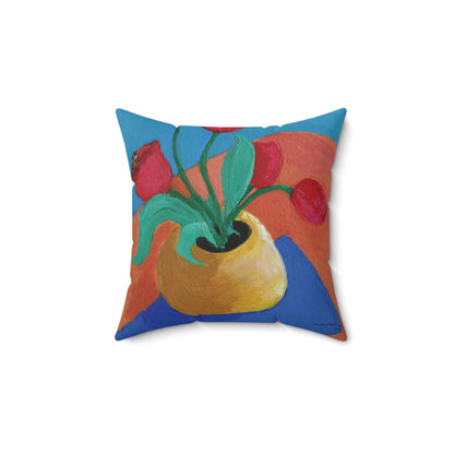 Miriam Rose "Abstract Tulips" Indoor Accent Pillow