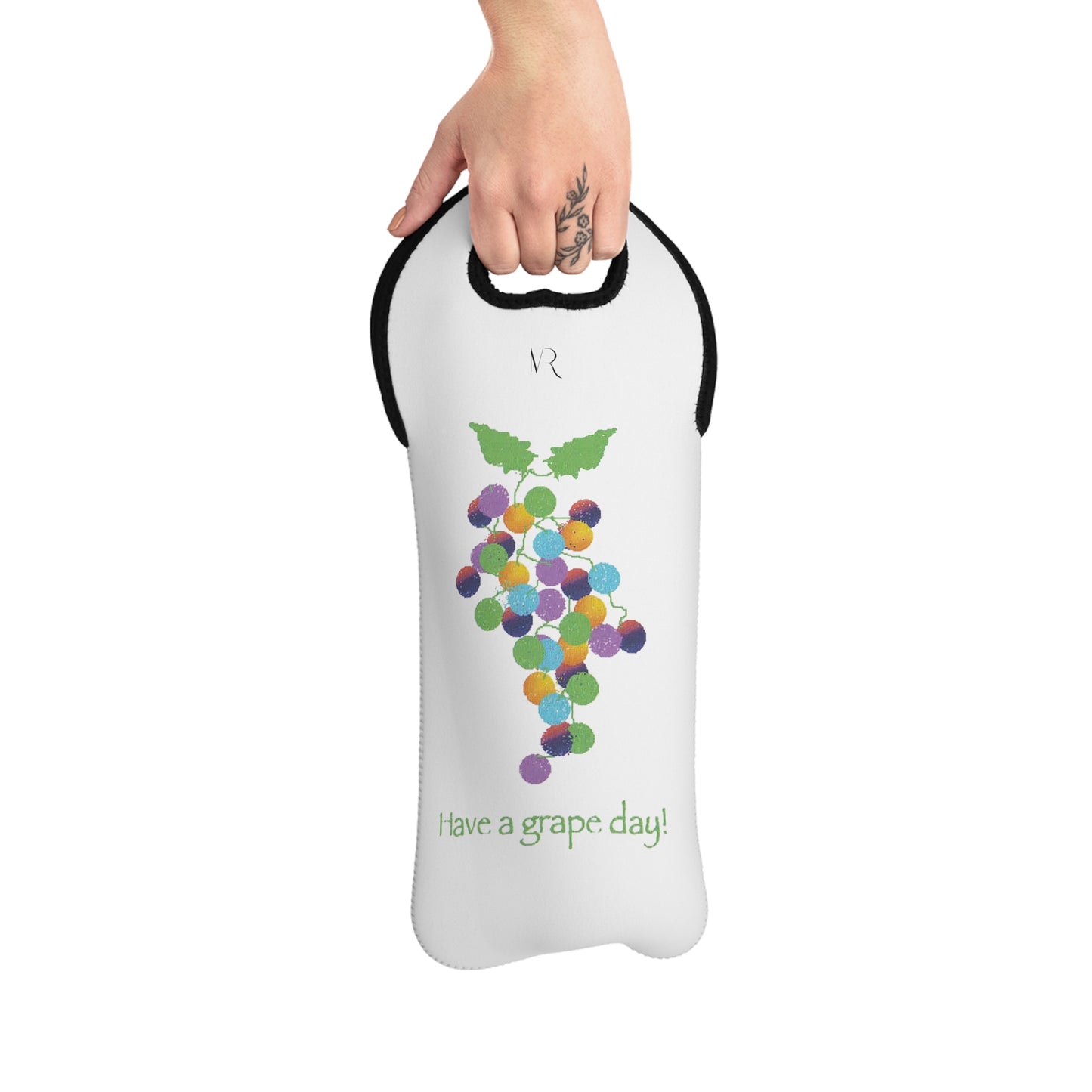 Miriam Rose "Have A Grape Day" Insulated Wine Tote Bag