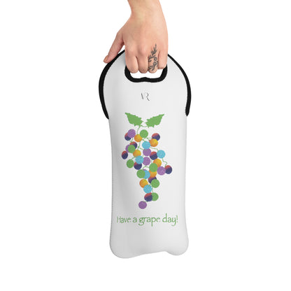 Miriam Rose "Have A Grape Day" Insulated Wine Tote Bag