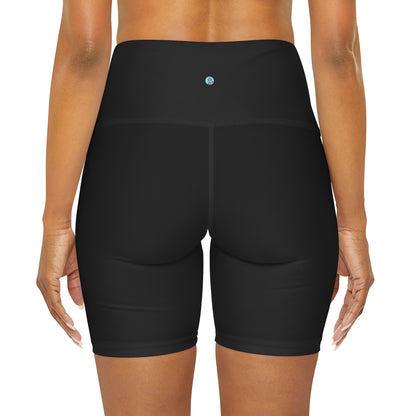 Miriam Rose High Waisted Yoga Shorts (#MRHWYSBLK)