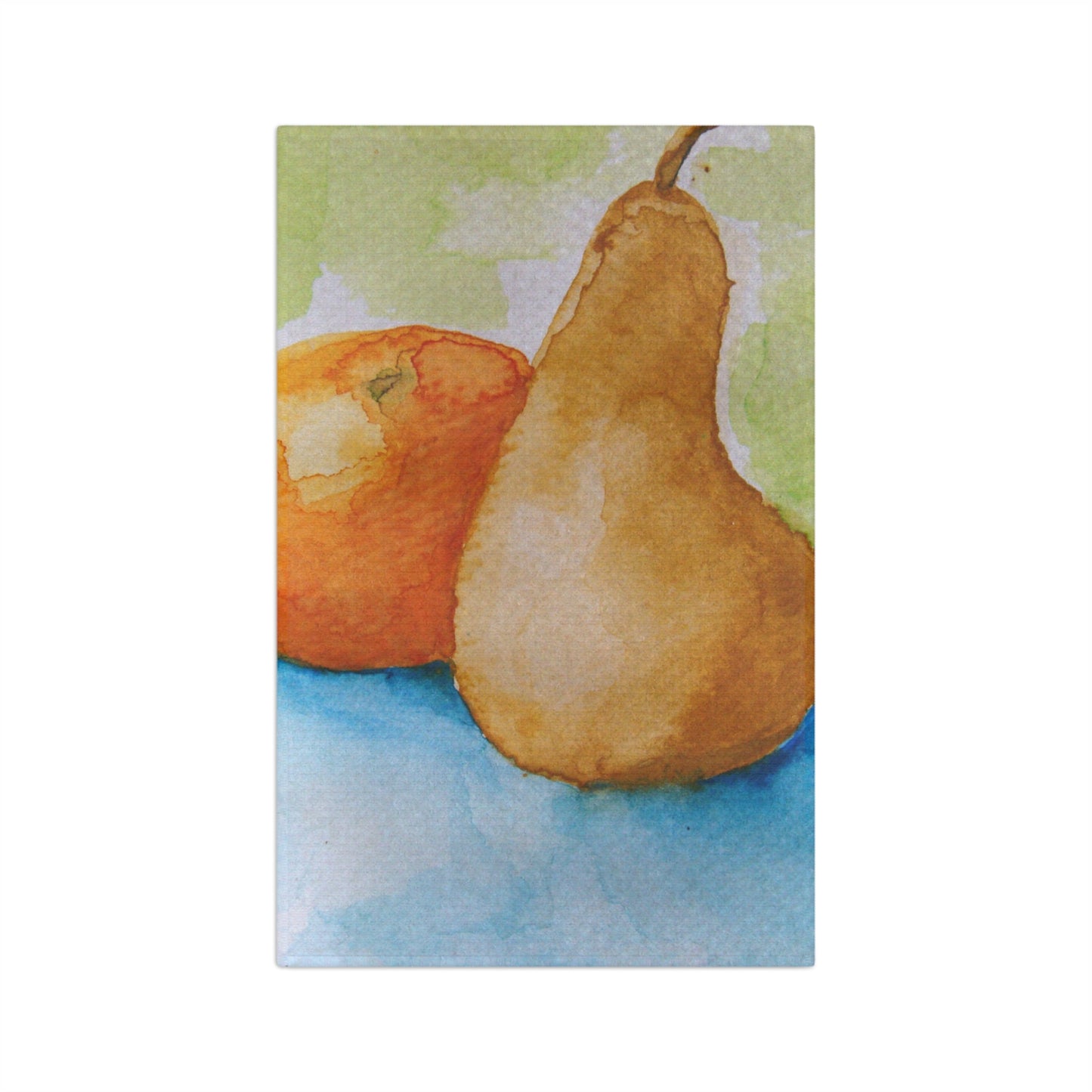 Miriam Rose "L'Orange et La Poire" Waffle Weave Kitchen Towel