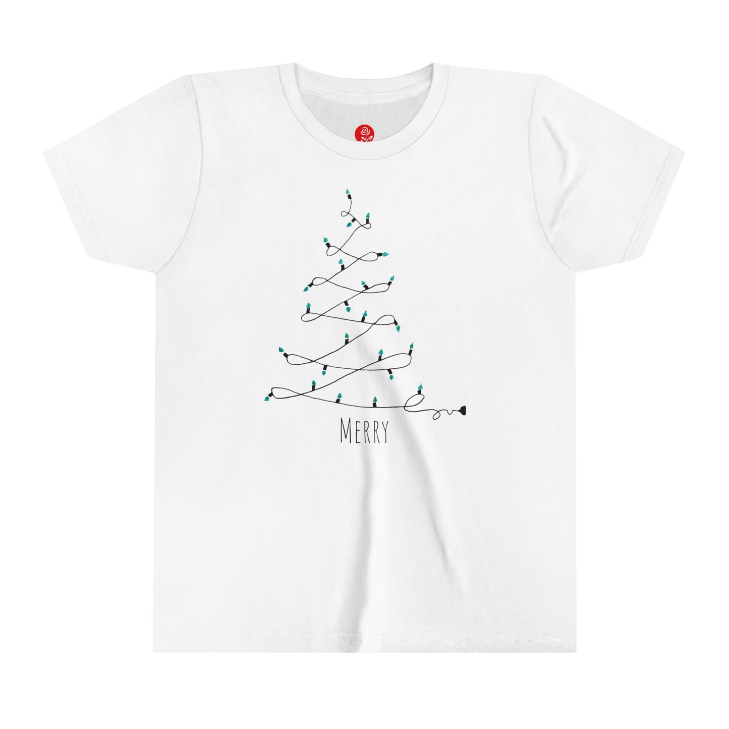 Miriam Rose "Holiday Tree Lights" Youth Short Sleeve Tee (MRTS079MERRYY)