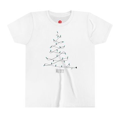 Miriam Rose "Holiday Tree Lights" Youth Short Sleeve Tee (MRTS079MERRYY)