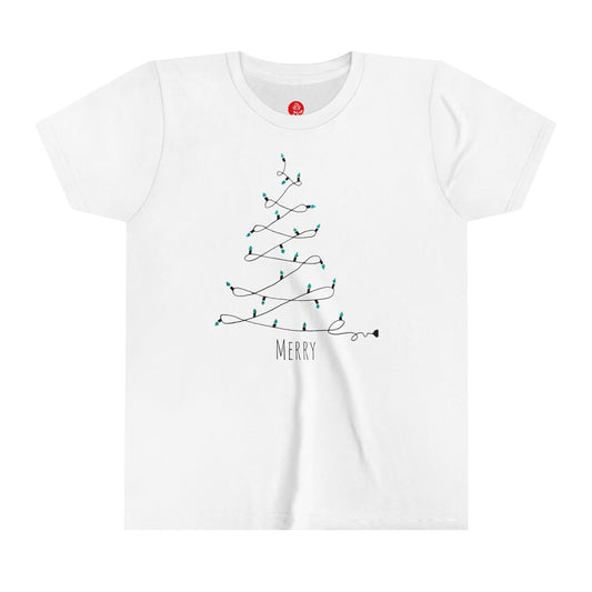 Miriam Rose "Holiday Tree Lights" Youth Short Sleeve Tee (MRTS079MERRYY)