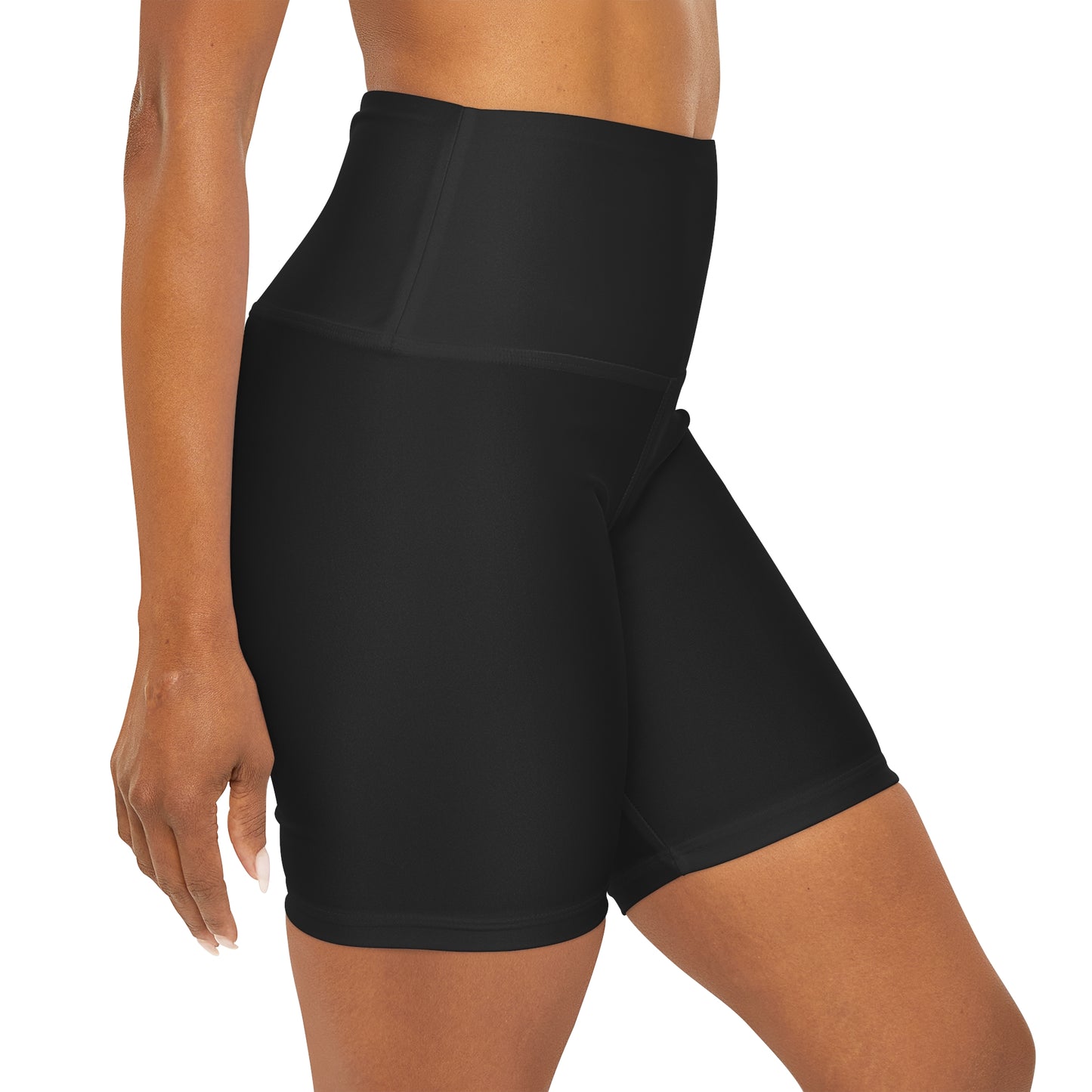 Miriam Rose High Waisted Yoga Shorts (#MRHWYSBLK)