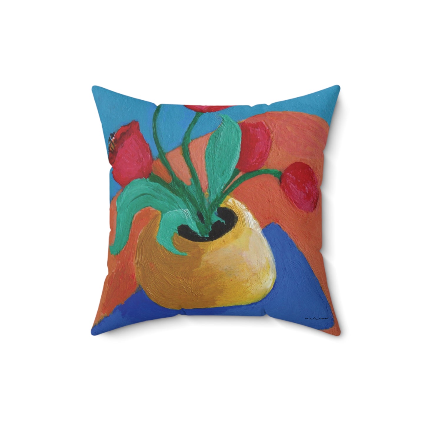 Miriam Rose "Abstract Tulips" Indoor Accent Pillow