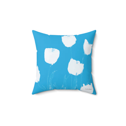 Miriam Rose "White Tulips" Indoor Accent Pillow