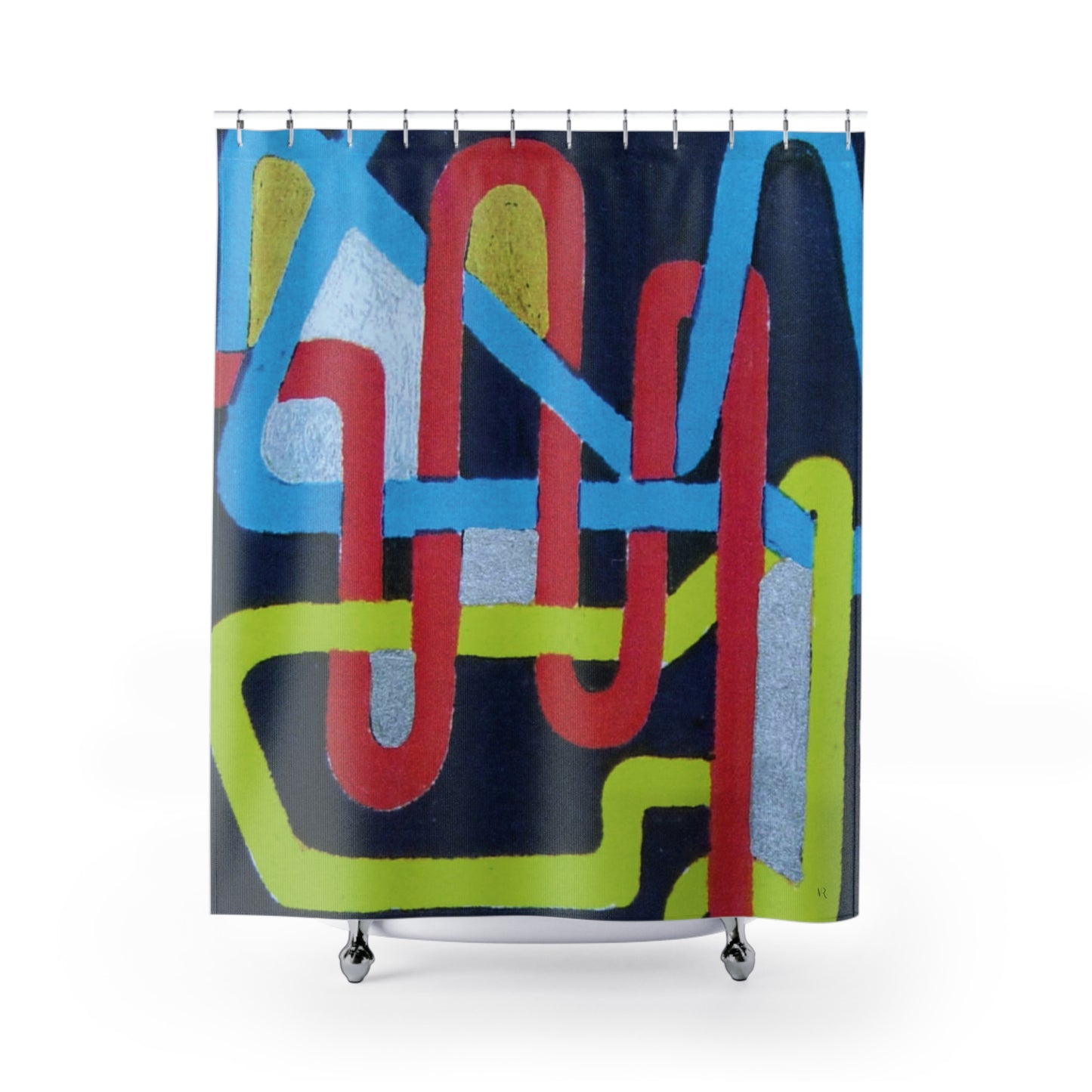 Miriam Rose "Loopy Loop" Shower Curtain