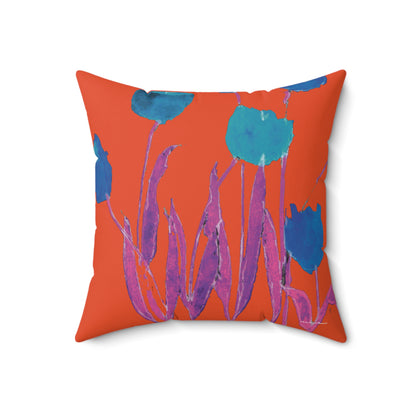 Miriam Rose "Royal Blue Tulips" Indoor Accent Pillow