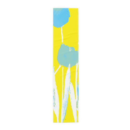 Miriam Rose "Turquoise Tulips" Table Runner