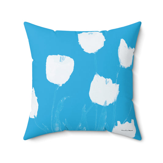 Miriam Rose "White Tulips" Indoor Accent Pillow