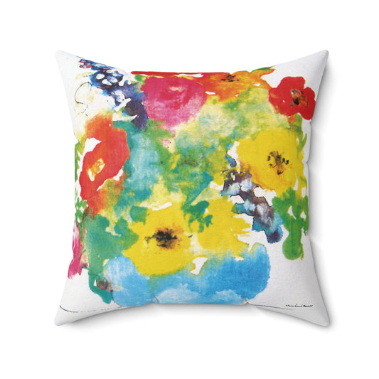 Miriam Rose "Spring Flowers" Indoor Accent Pillow