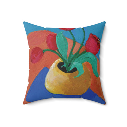 Miriam Rose "Abstract Tulips" Indoor Accent Pillow