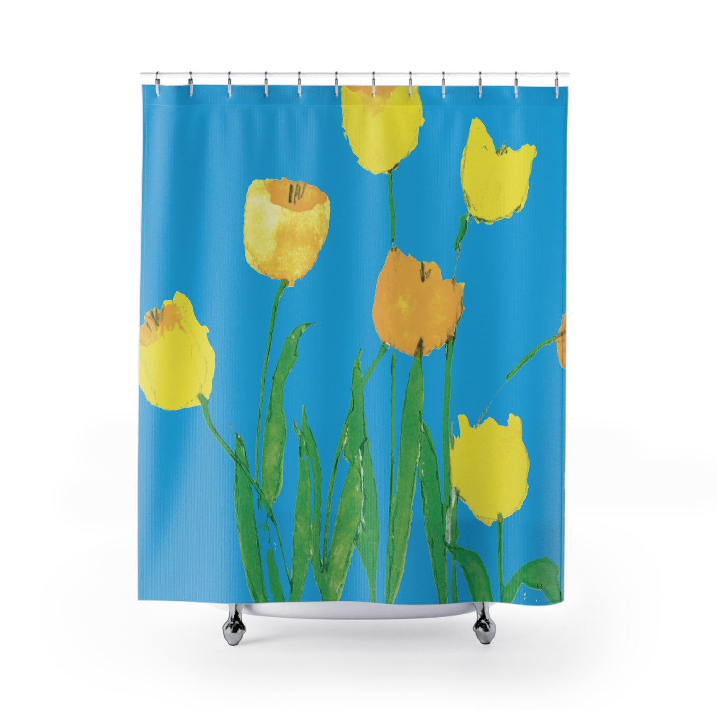 Miriam Rose "Golden Tulips" Shower Curtain