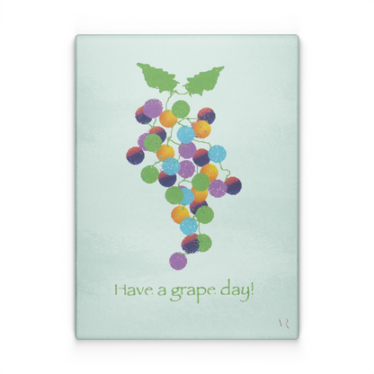 Miriam Rose "Have A Grape Day" Glass Platter